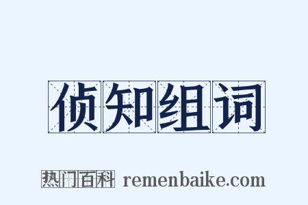 侦知组词是什么意思的图片